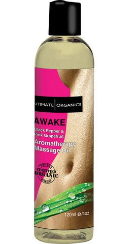 lubricant for wind turbines-Awake Aromatherapy Massage Oil - Black Pepper And Pink Grapefruit - 4 oz.