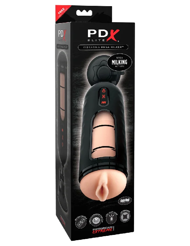 Rechargeable sleeve masturbator-Pdx Elite Vibrating Mega Milker