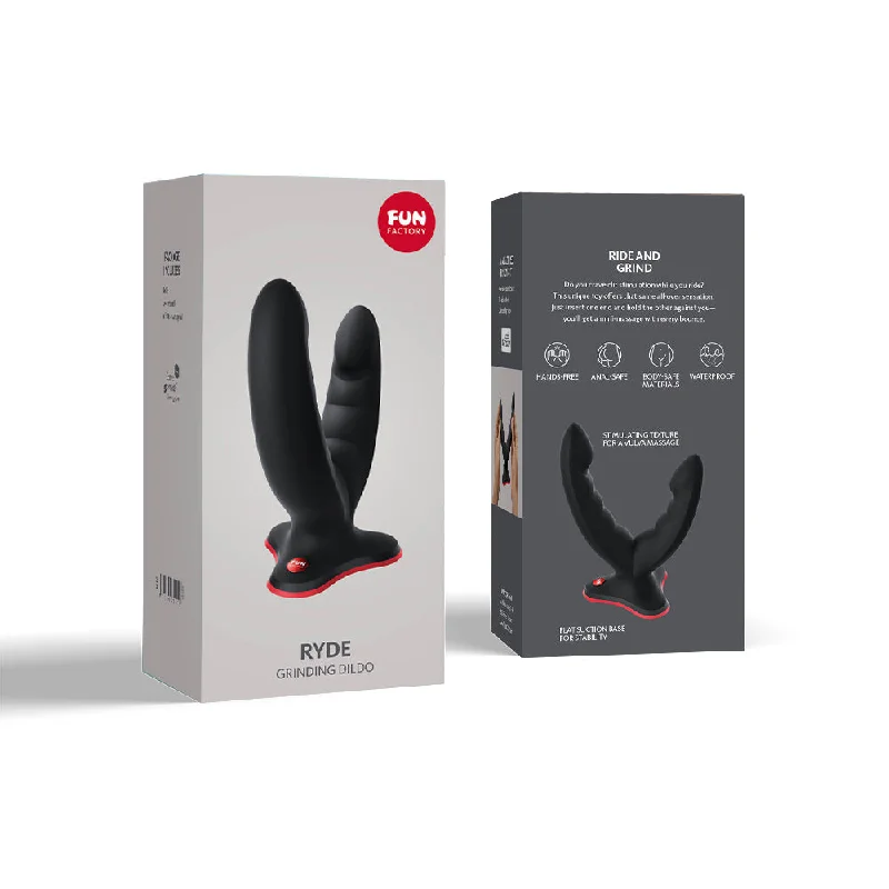 Hands-free male masturbator-Fun Factory Ryde Dual Stimulation Dildo Black