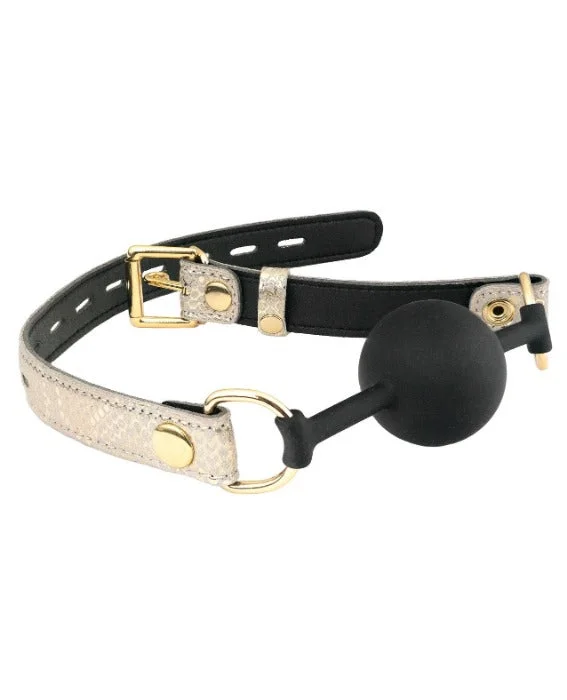 bondage collar accessories-Spartacus ''Interchangeable'' Ball Gag Black/White