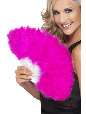 BDSM floggers accessories-Hen Night Marabou Fan - Pink