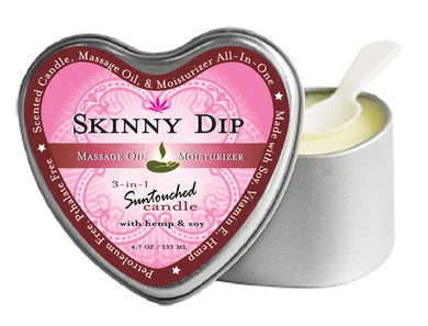 lubricant for hair clippers-3-in-1 Skinny Dip Suntouched Heart Candle - 4 oz.