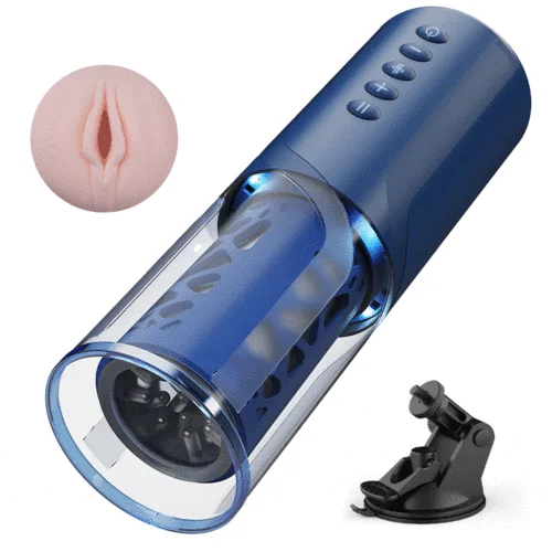 Advanced toy masturbator-Telescopic Pleasure Pro Masturbator with Suction Base