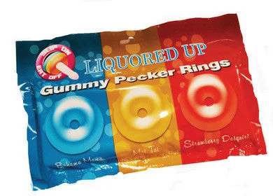 vibrating sex toy kits-Liquored Up Gummy Pecker Rings