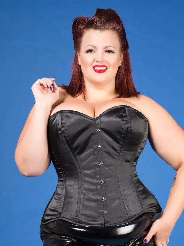 corset for bridal party-Plus Size Satin Sweetheart Corset