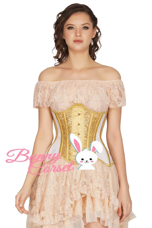 corset with embroidery details-Madeleina Mesh Sequin Corset