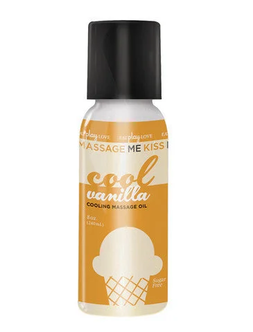 lubricant for magic props-Massage Me Kiss Me - Edible Cooling Vanilla - Cool Vanilla - 1 oz.