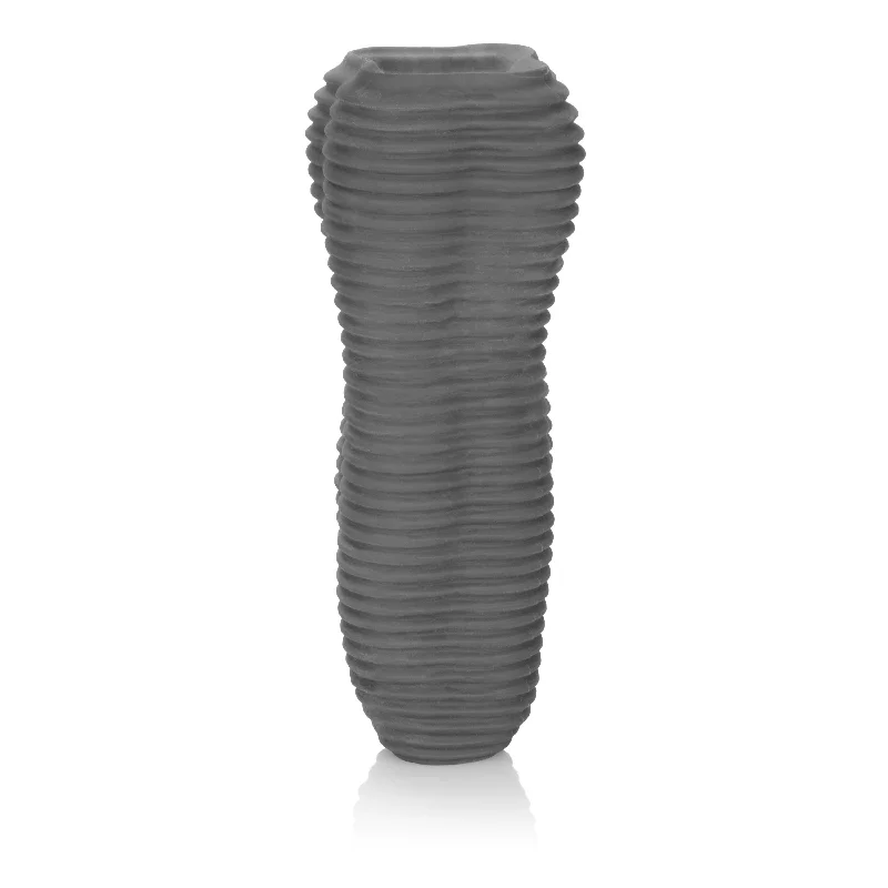 Comfortable masturbator fit-Apollo Reversible Closed End Stroker - Gray