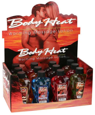 lubricant for exercise bikes-Body Heat Assorted 8 oz. Display - 15 Count