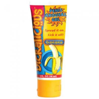 lubricant for pruning shears-Dickalicious Penis Arousal Gel Banana - 2 oz.