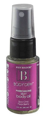 lubricant for action cameras-Body Dew Pheromone Silky Body Oil - Slick Chic Pear - 1 oz.