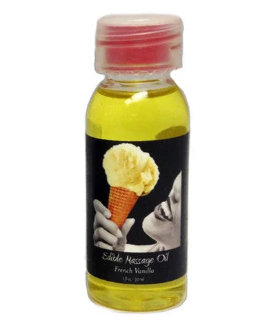 lubricant for elevators-Vanilla Edible Massage Oil - 1 oz.