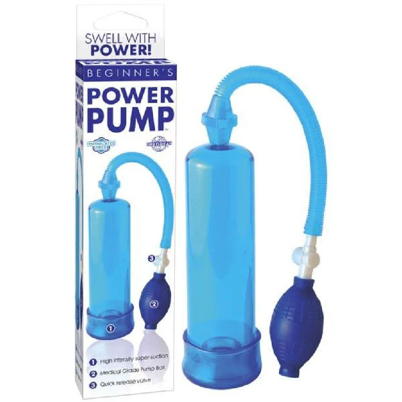 Rechargeable toy masturbator-Beginner's Power Pump - Blue Penis Pump