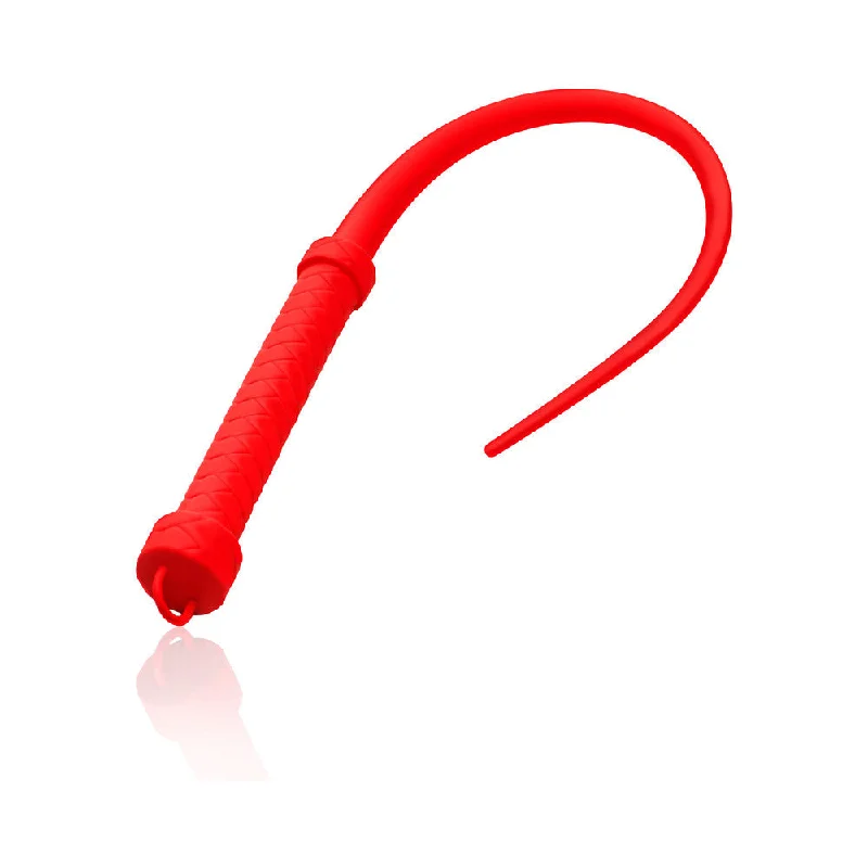 Flesh-like toy masturbator-Master Series Viper Tail Silicone Whip Red