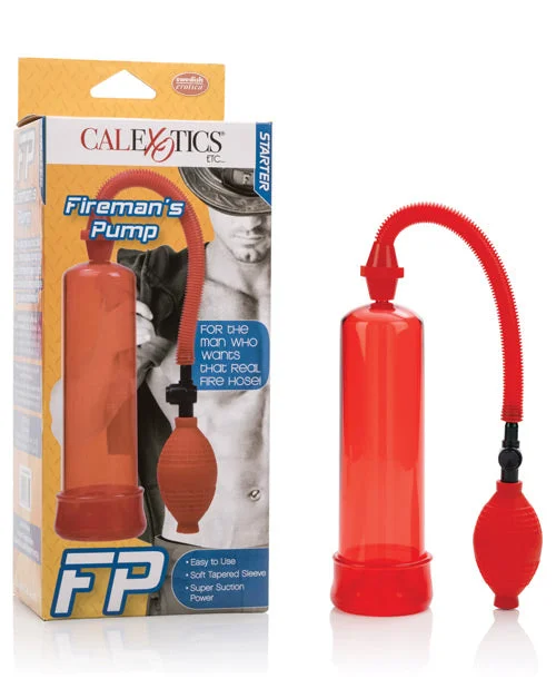 Hands-free sleeve masturbator-Fireman's Pump Masturbator - Red