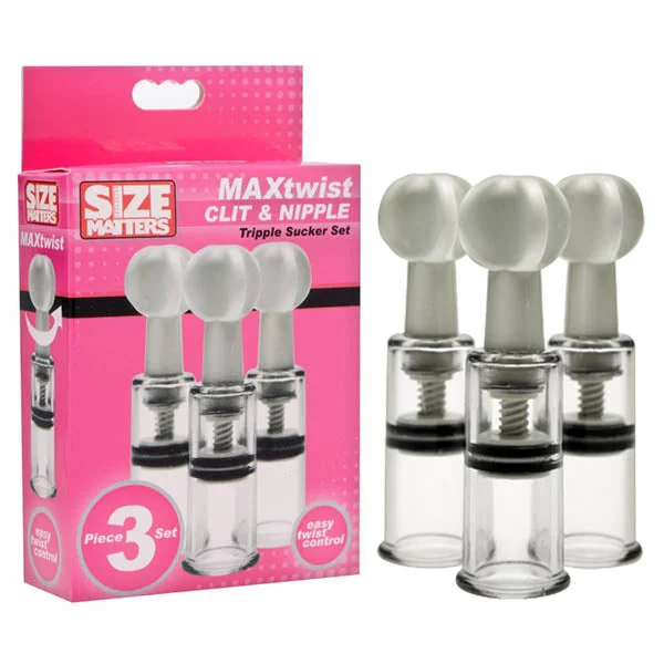 Modern masturbator style-Size Matters Max Twist Clit & Nipple Tripple Sucker Set