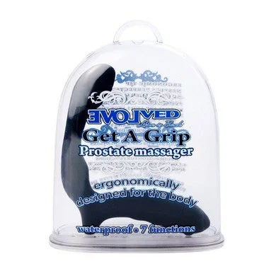 lubricant for polishers-Get A Grip Prostate Massager - Black