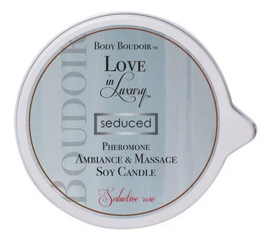 lubricant for speaker stands-Body Boudoir Pheromone  Ambiance and Soy Massage  Candle - Seductive Rose