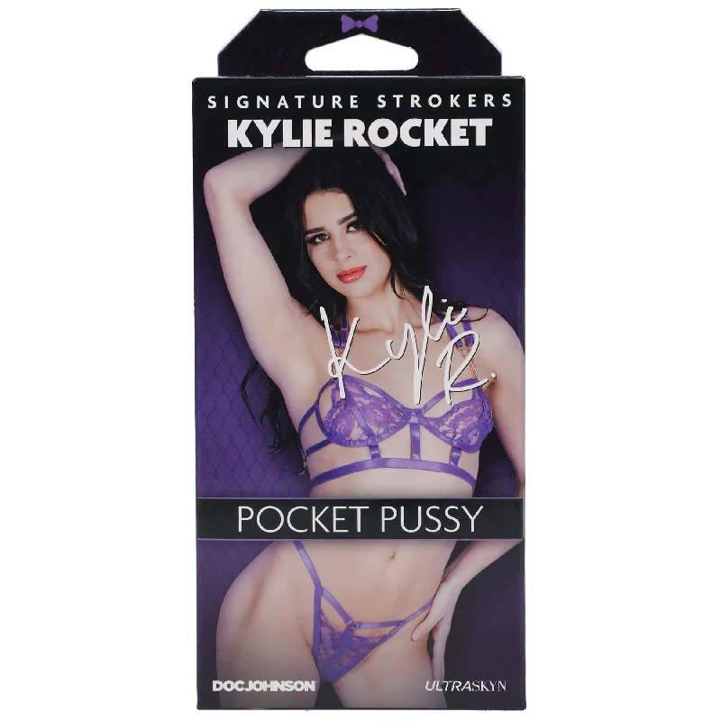 Rechargeable sleeve masturbator-Signature Strokers - Kylie Rocket - Ultraskyn   Pocket Pussy - Vanilla