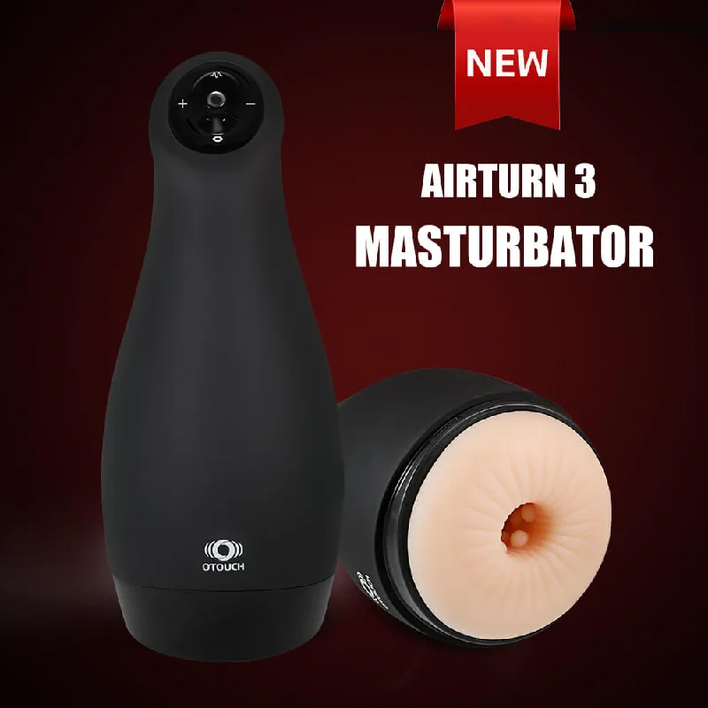 USB rechargeable masturbator-Otouch Airturn 3 Vibrating Sucking Gay Butt Masturbator For Men