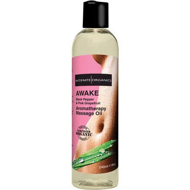 lubricant for solar panel mechanisms-Awake Aromatherapy Massage  Oil - Black Pepper and Pink Grapefruit - 8 oz.