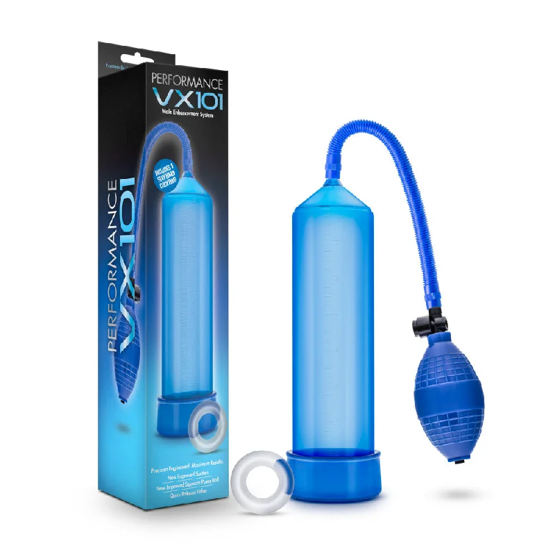 Durable device masturbator-Performance By Blush® | VX101 Beginner's Male Enhancement Blue Penis Pump