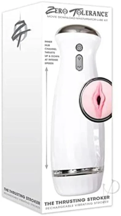 double-ended dildo accessories-Zero Tol ''The Thrusting'' Stroker -White