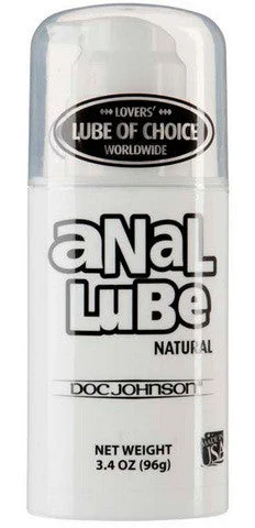 lubricant for bumper cars-Anal Lube Natural  Airless Pump - 3.4 oz.