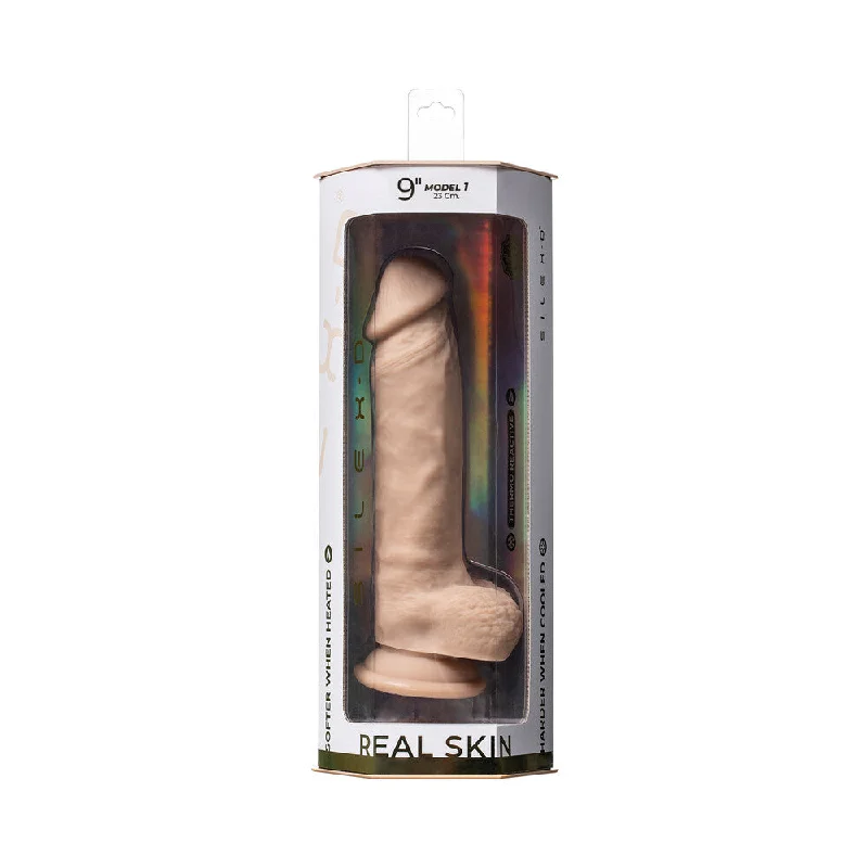 Mini masturbator version-SILEX-D Real Skin Model 1 Dildo 9 in. Vanilla