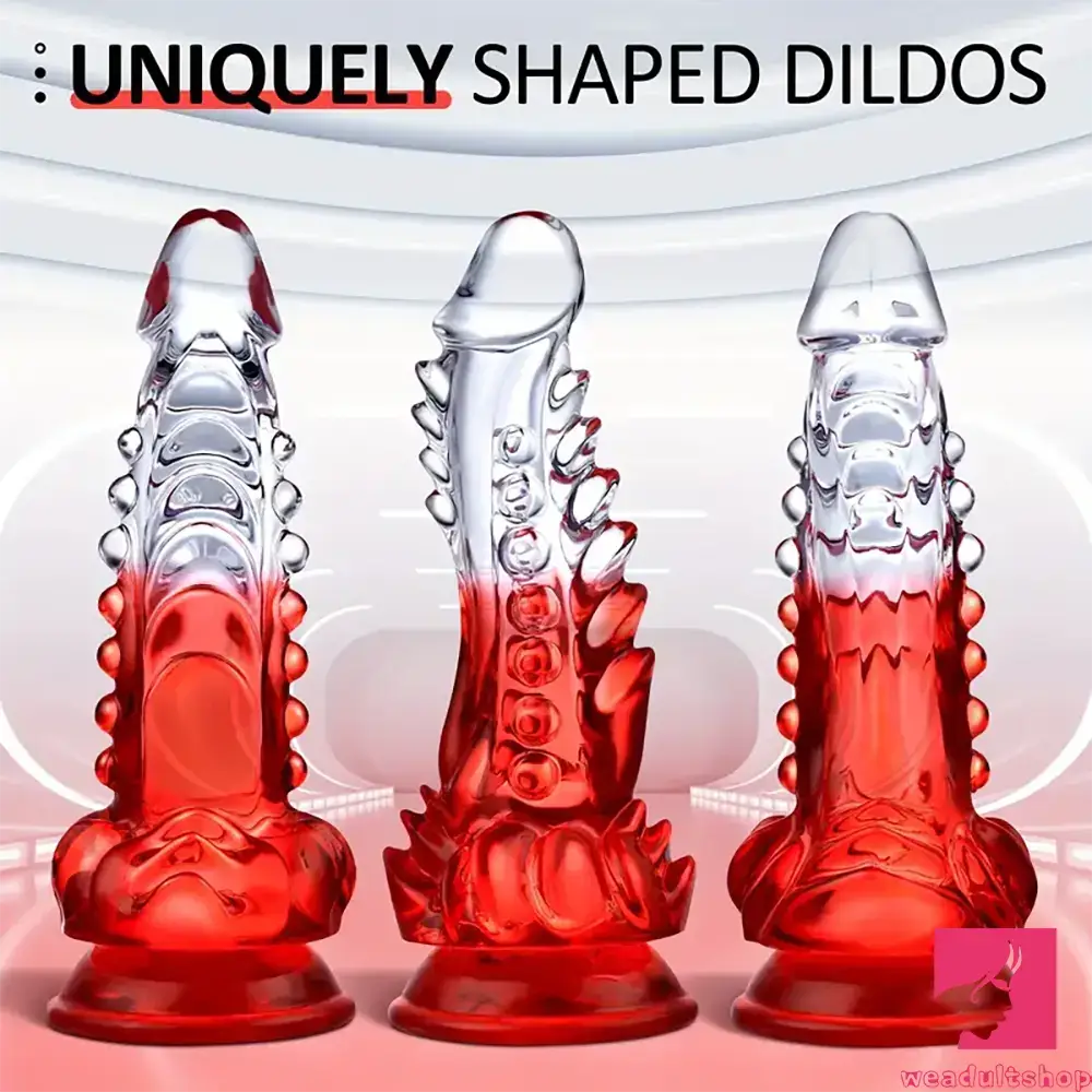 Silent vibrating toy masturbator-8.6in Spiked Soft Dildo Women Masturbator For Anus Vaginal Sex Toy