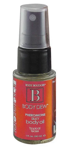 lubricant for drones-Body Dew Pheromone Silky Body Oil - Tropical Tease -