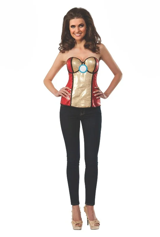 corset for body shaping-Iron Man Sequin Corset