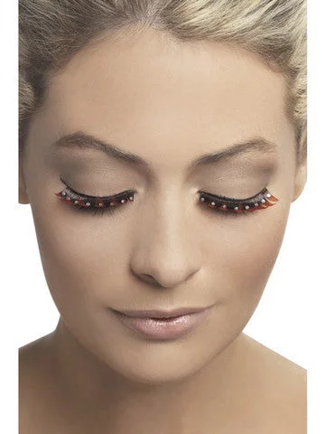 anal lube applicators-Diamante Eyelashes - Red And Black