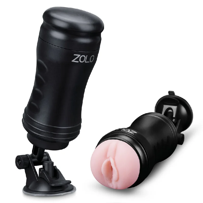 Flexible device masturbator-Zolo Solo Flesh Discreet Suction Mounted Masturbator