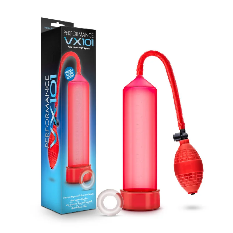 Manual device masturbator-Performance By Blush® | VX101 Beginner's Male Enhancement Red Penis Pump