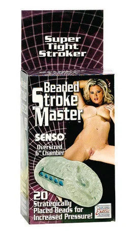 Powerful male masturbator-Beaded Stroke Master Masturbator