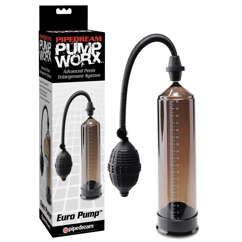 Travel-ready toy masturbator-Pump Worx Euro Pump - Smoke Penis Pump