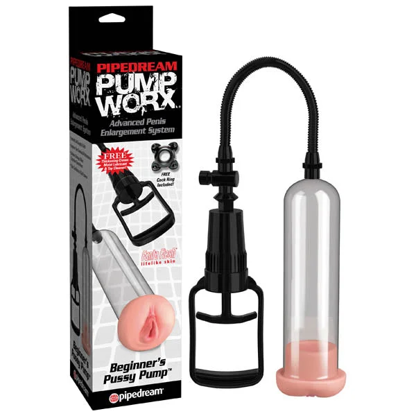 Interactive sleeve masturbator-Pump Worx Beginner's Pussy Penis Pump