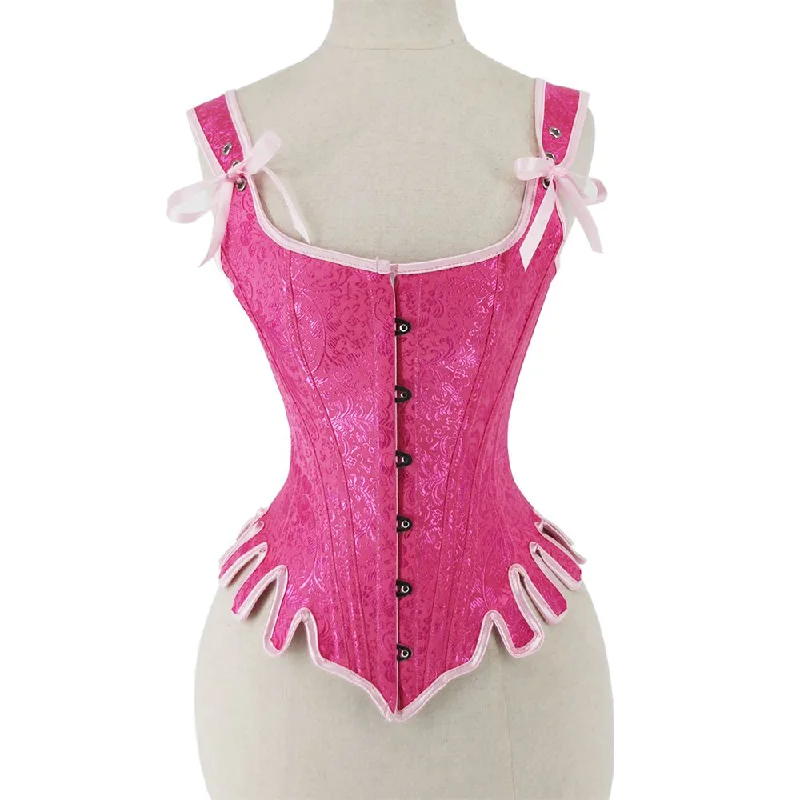 corset for festival season-Super Sissy Fem Pink Corset