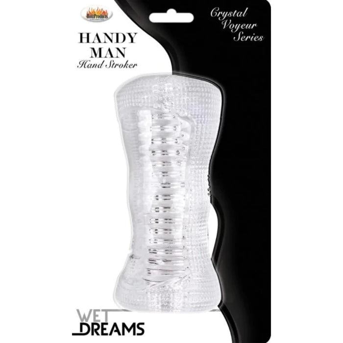 kink gear accessories-Handy Man Stroker Sleeve -Clear