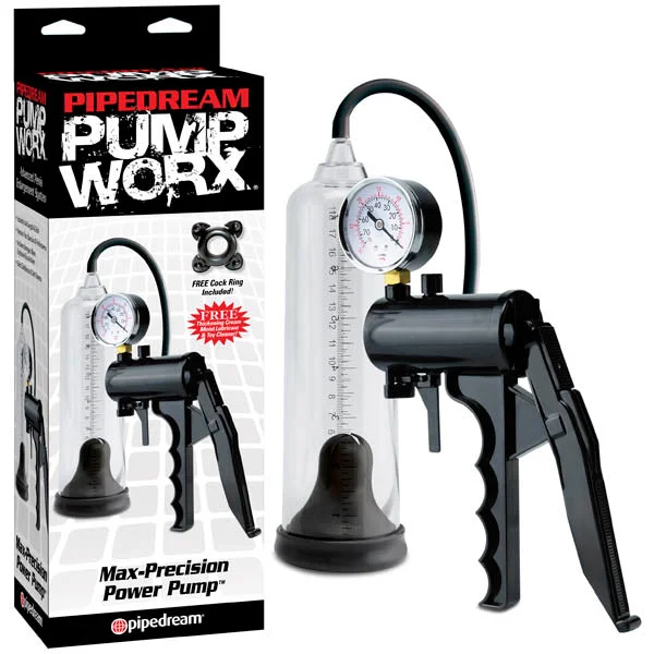 Silent male sleeve masturbator-Pump Worx Max-precision Power Penis Pump