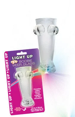 handcuffs for bondage accessories-Light Up Boobie Beer Glass