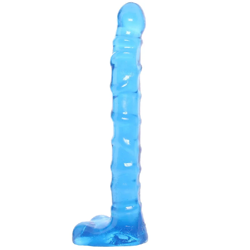 anal lube accessories set-Raging Hard-Ons Slimline 9 Inch Ballsy in Blue