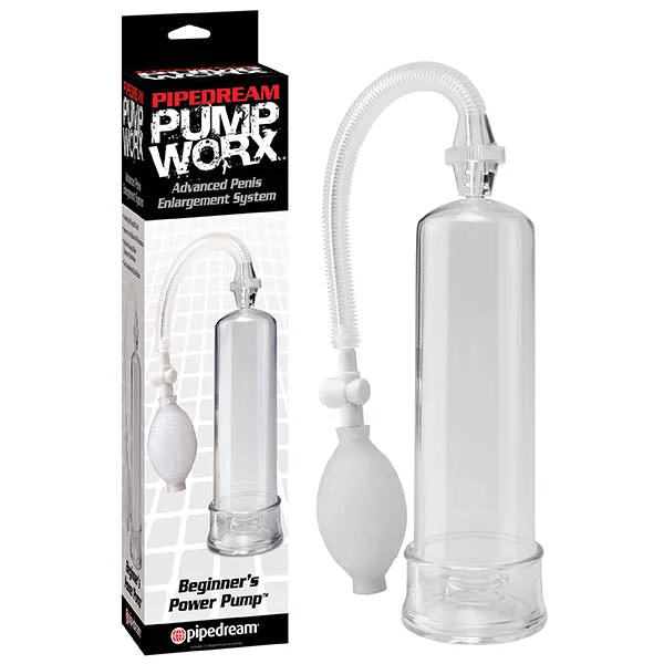 Multi-speed sleeve masturbator-Pump Worx Beginner's Power Penis Pump - clear