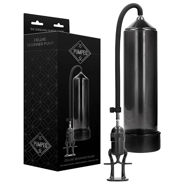 Manual sleeve masturbator-Pumped Deluxe Beginner Penis Pump - Black