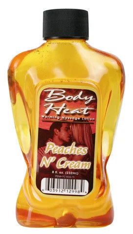 lubricant for pool tables-Body Heat Warming Massage Lotion Peaches N Cream - 8 oz.