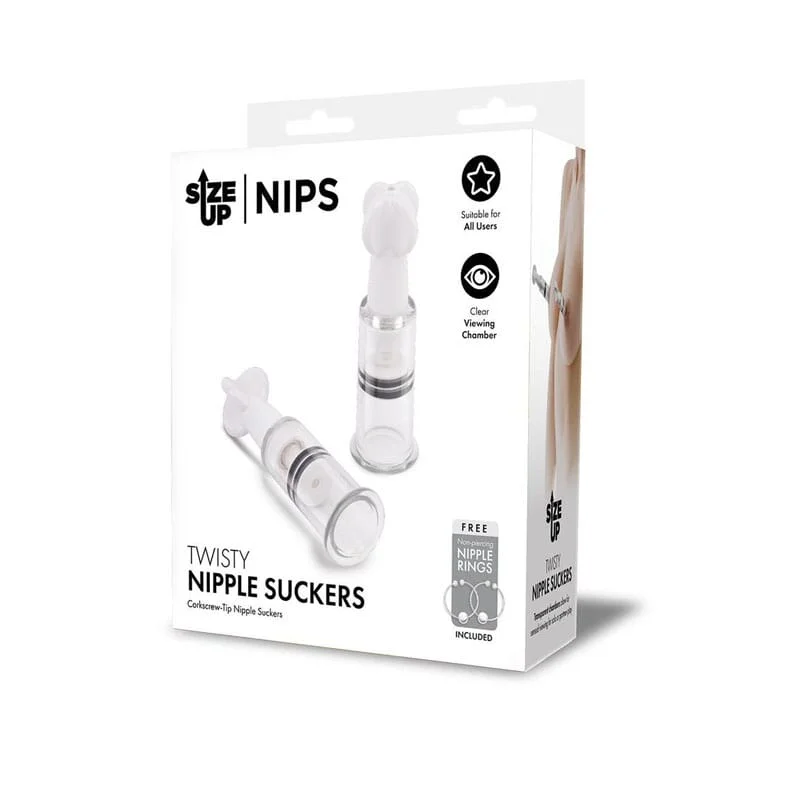 Multi-speed device masturbator-Size Up Twisty Nipple Suckers - Small