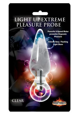 adult toy batteries rechargeable-Light Up Extreme Pleasure Probe - Clear