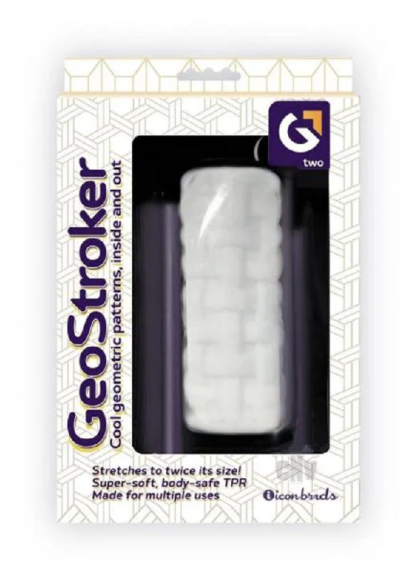 Ergonomic male masturbator-Geostroker 2 Stroker - White