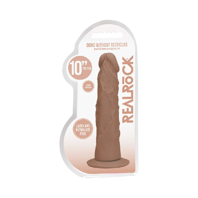 Durable masturbator build-RealRock Realistic Dildo 10 in. Tan